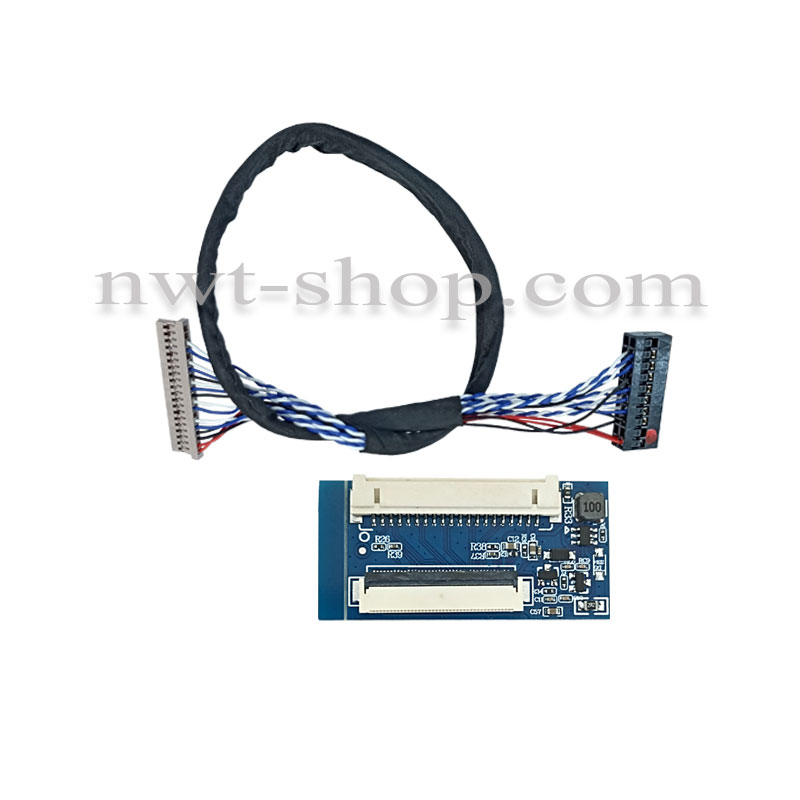 برد تبديل LVDS به LVDS 40pin (40پين) با کابل رابط (PCB800182)