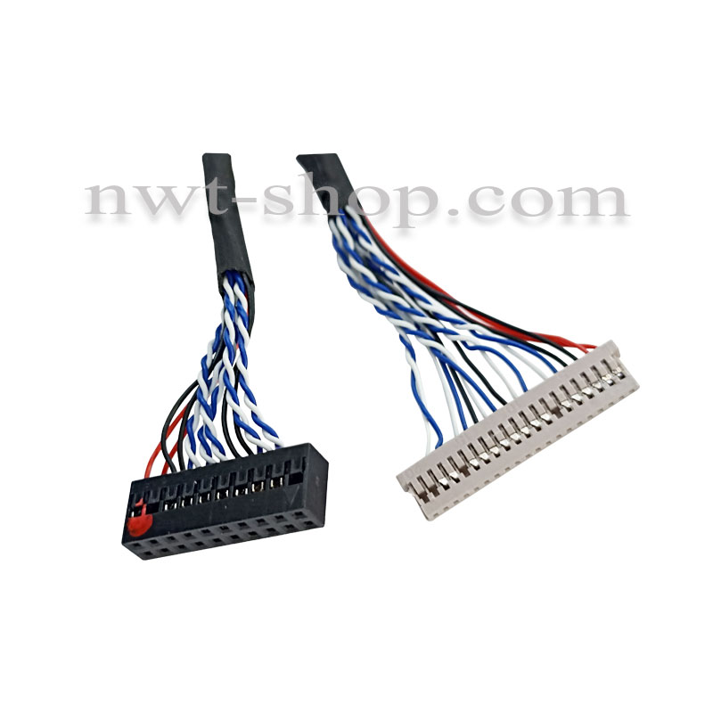 برد تبديل LVDS به LVDS 40pin (40پين) با کابل رابط (PCB800182)